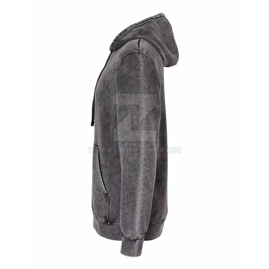 New Design Best Selling Men's Winter Casual Acid Wash Hoodies 100% Cotton Low MOQ Wholesale — Zefal Industries product photograph 4 of 6