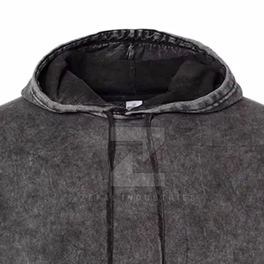 New Design Best Selling Men's Winter Casual Acid Wash Hoodies 100% Cotton Low MOQ Wholesale — Zefal Industries product photograph 5 of 6