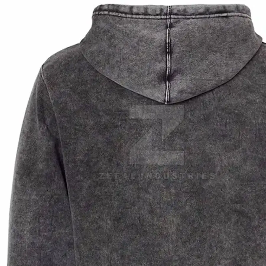 New Design Best Selling Men's Winter Casual Acid Wash Hoodies 100% Cotton Low MOQ Wholesale — Zefal Industries product photograph 6 of 6