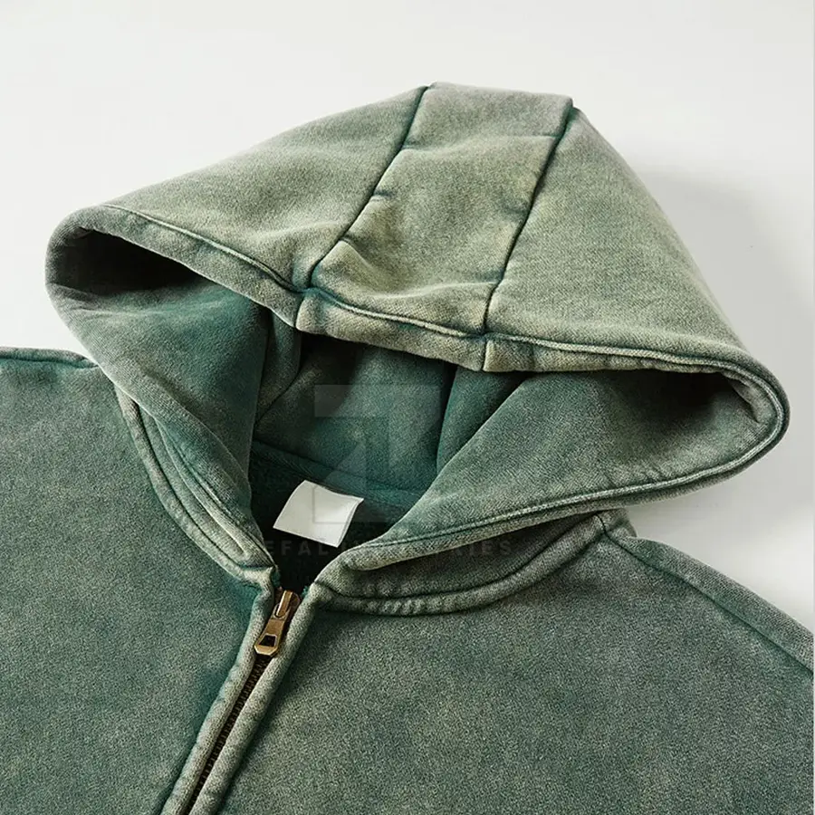 2025 Online Sale High Quality Men Acid Wash Hoodies 100% Cotton Custom Logo Casual Winter — Zefal Industries product photograph 2 of 6