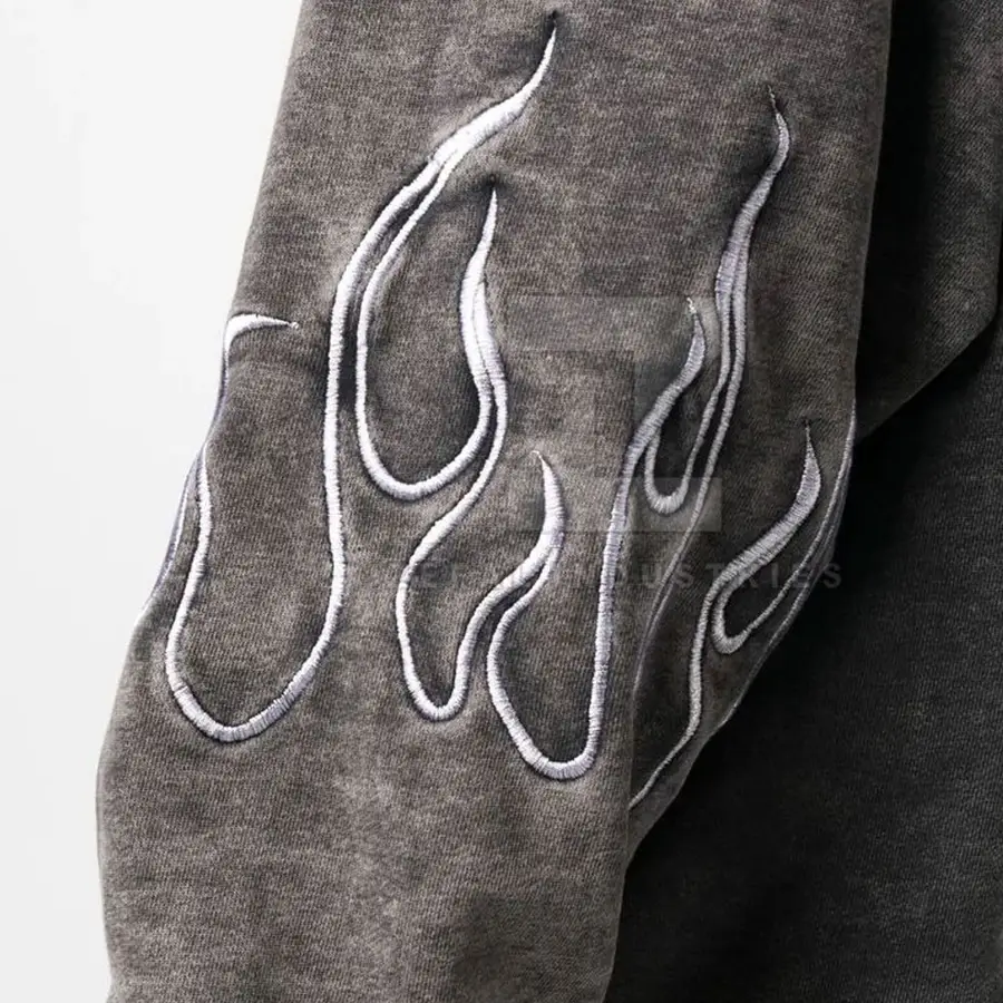 Low MOQ Winter Acid Wash Solid Hoodies 100% Cotton Fleece Blend Quick Dry Breathable Eco-Friendly High Quality Casual Men's — Zefal Industries product photograph 6 of 6