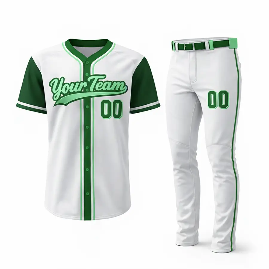 Custom Team Set Softball Jerseys Pants Pro Sportswear Anti-Bacterial 100% Polyester Embroidery Printed Logo Team Wear Full Set — Zefal Industries product photograph 2 of 6