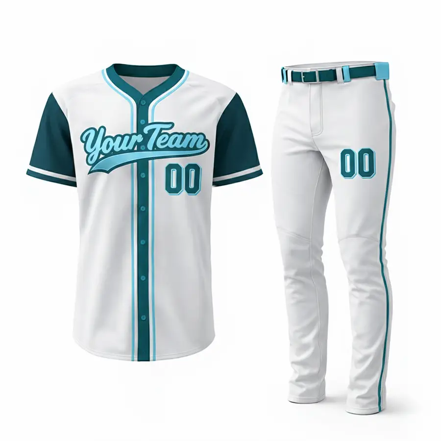 Custom Team Set Softball Jerseys Pants Pro Sportswear Anti-Bacterial 100% Polyester Embroidery Printed Logo Team Wear Full Set — Zefal Industries product photograph 3 of 6
