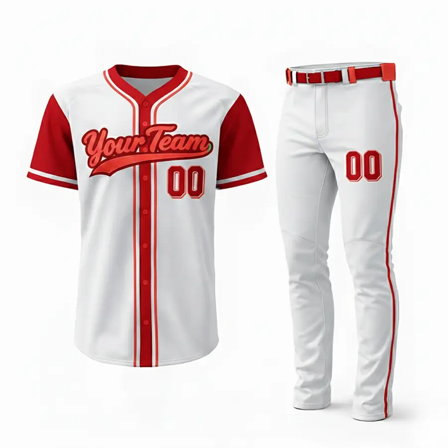 Custom Team Set Softball Jerseys Pants Pro Sportswear Anti-Bacterial 100% Polyester Embroidery Printed Logo Team Wear Full Set — Zefal Industries product photograph 5 of 6