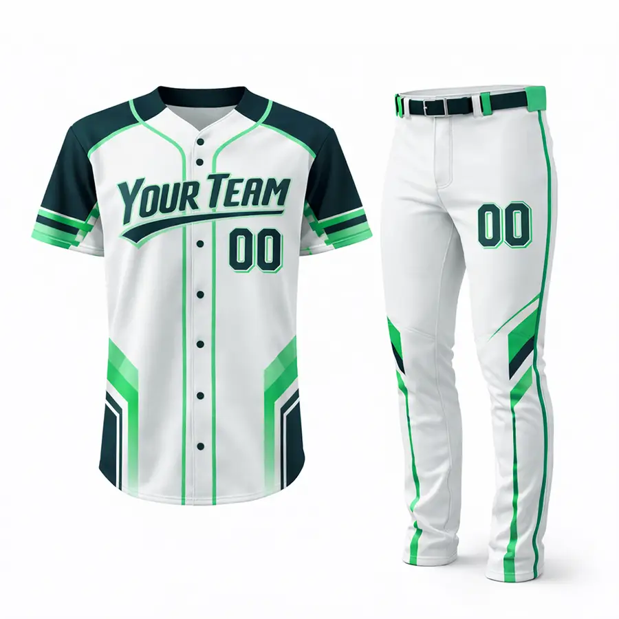 Custom Teamwear Printed Jersey Mesh Twill Button Shirt Set Anti-Bacterial Winter 100% Polyester — Zefal Industries product photograph 3 of 6