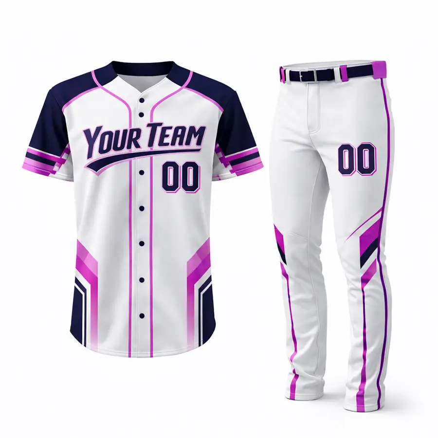 Custom Teamwear Printed Jersey Mesh Twill Button Shirt Set Anti-Bacterial Winter 100% Polyester — Zefal Industries product photograph 4 of 6