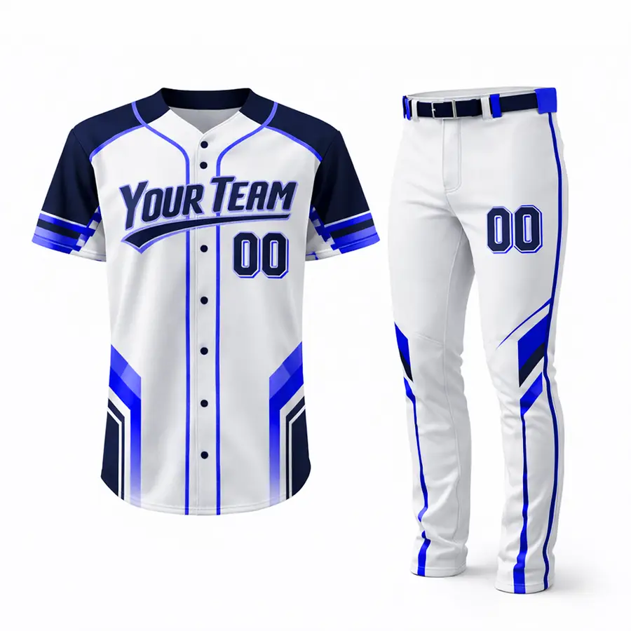 Custom Teamwear Printed Jersey Mesh Twill Button Shirt Set Anti-Bacterial Winter 100% Polyester — Zefal Industries product photograph 6 of 6