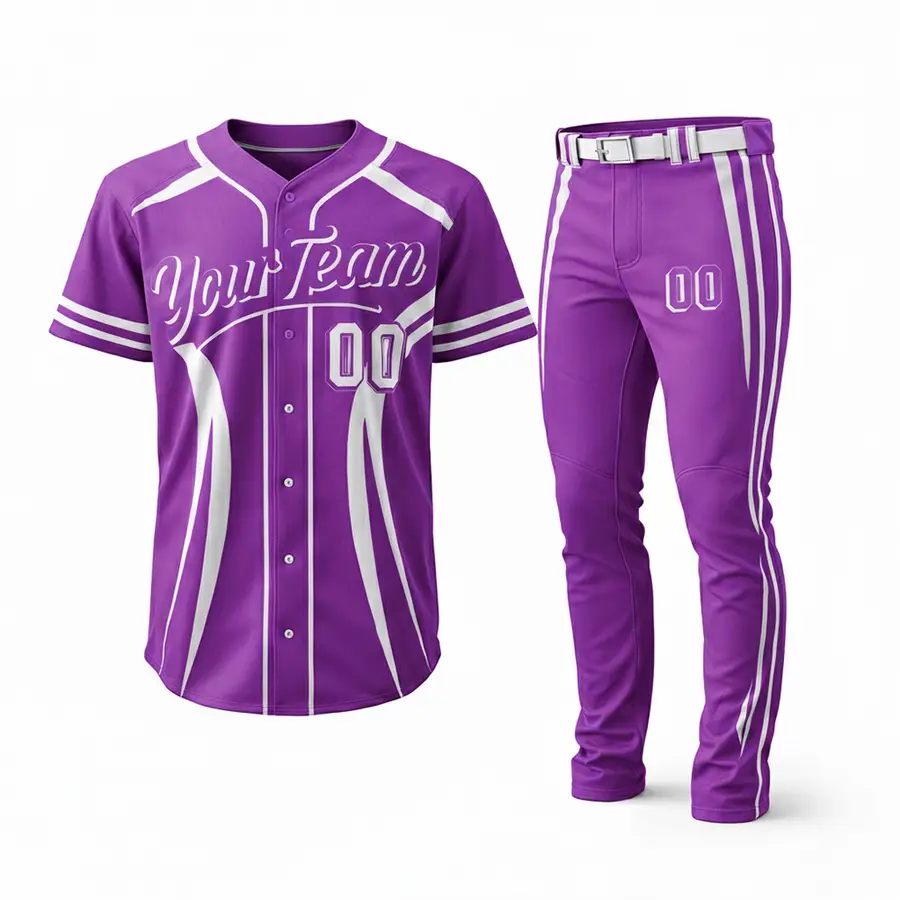 Custom Colors Base Ball Set High Quality Men Wholesale Sportswear Breathable Quick Dry 100% Polyester Anti-Bacterial Winter — Zefal Industries product photograph 3 of 6