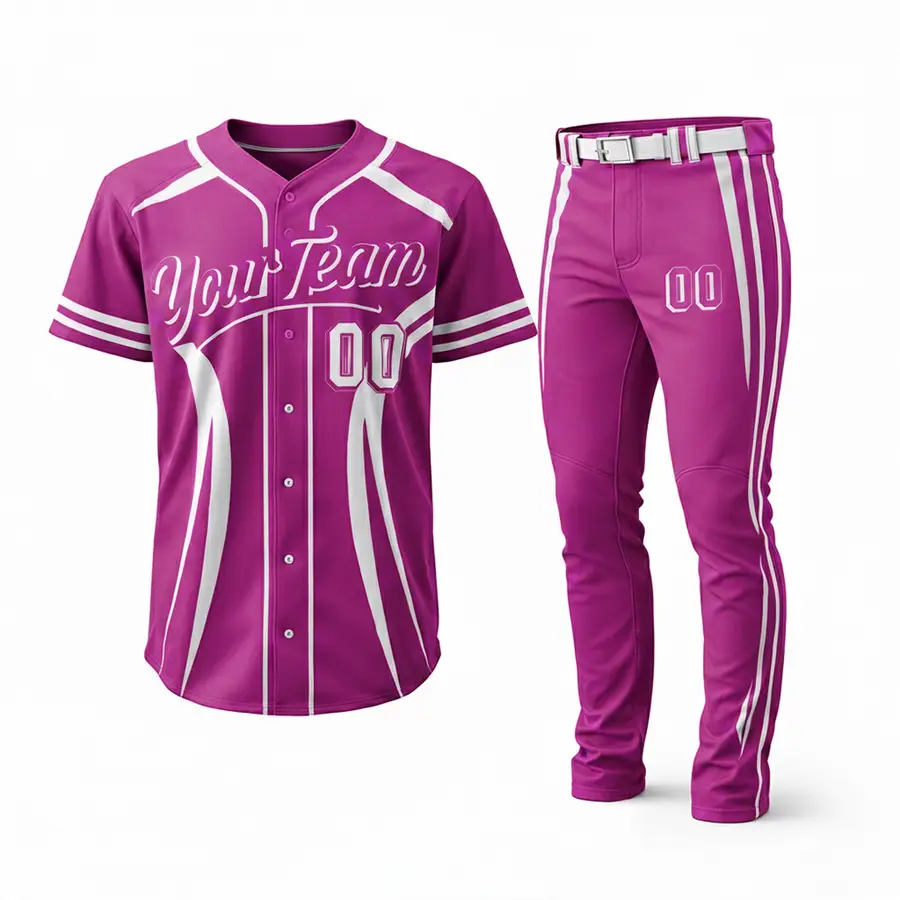 Custom Colors Base Ball Set High Quality Men Wholesale Sportswear Breathable Quick Dry 100% Polyester Anti-Bacterial Winter — Zefal Industries product photograph 5 of 6