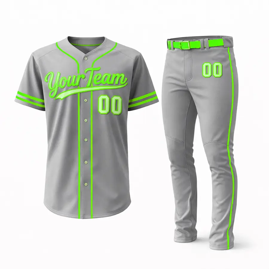 Customized Digital Print Button Jersey Men Breathable Polyester Anti-Bacterial Full Sleeve Blank Softball Jersey 2025 Wholesale — Zefal Industries product photograph 2 of 6