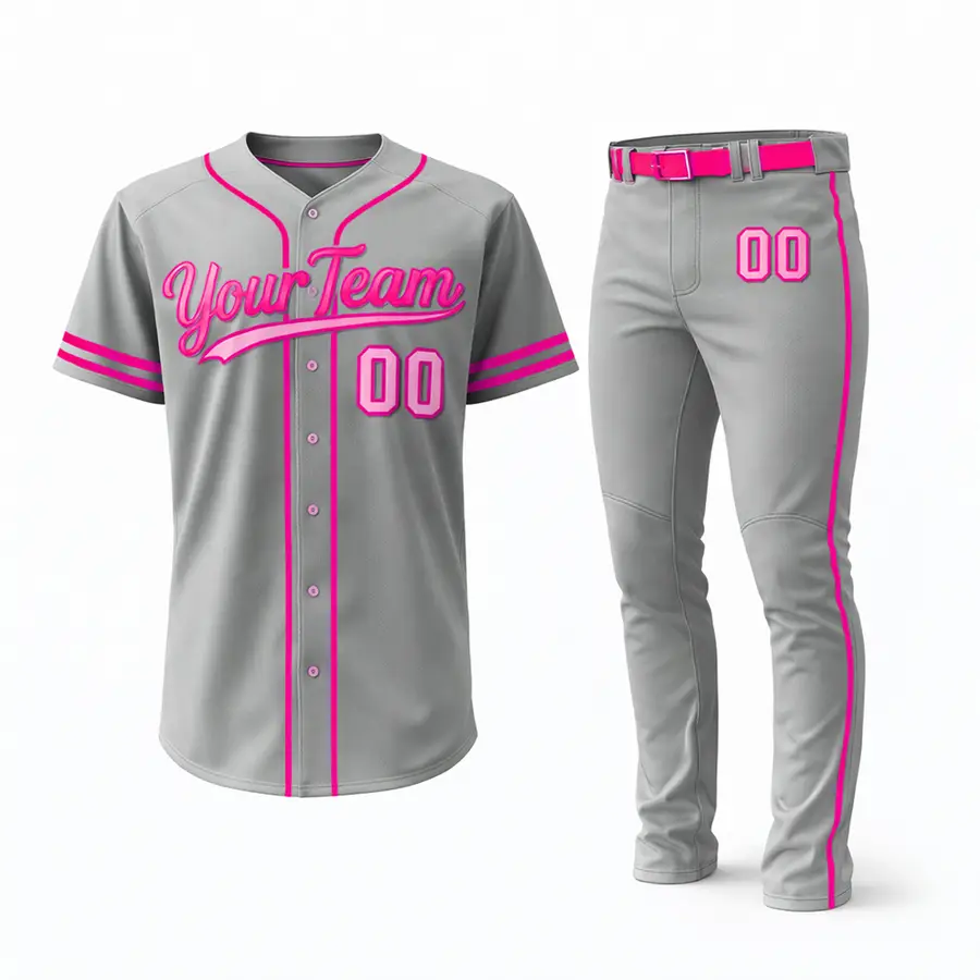 Customized Digital Print Button Jersey Men Breathable Polyester Anti-Bacterial Full Sleeve Blank Softball Jersey 2025 Wholesale — Zefal Industries product photograph 5 of 6