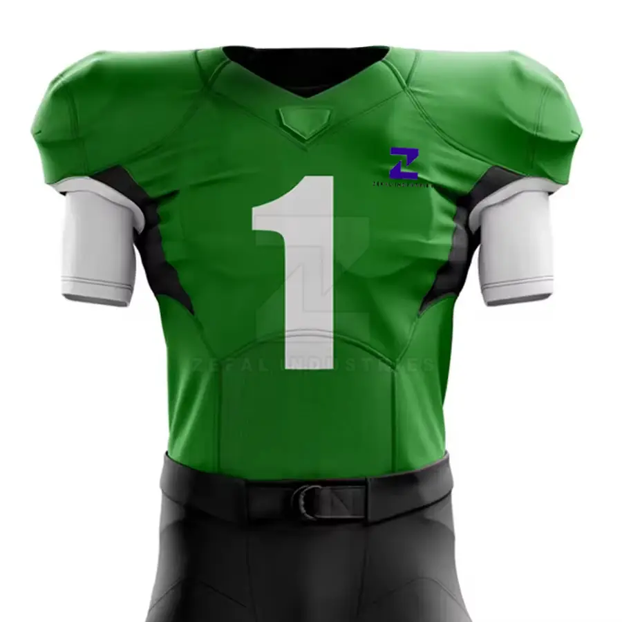 Wholesale Premium Quality Printed Breathable Short Sleeve American Football Uniform Best Selling — Zefal Industries product photograph 3 of 6