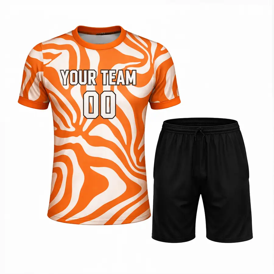 Men's Team Tennis Jersey and Shorts-100% Polyester Anti-Bacterial Customizable Winter Full Sleeve Regular Fit Sports Wear — Zefal Industries product photograph 2 of 6
