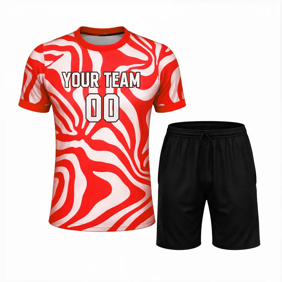 Men's Team Tennis Jersey and Shorts-100% Polyester Anti-Bacterial Customizable Winter Full Sleeve Regular Fit Sports Wear — Zefal Industries product photograph 3 of 6