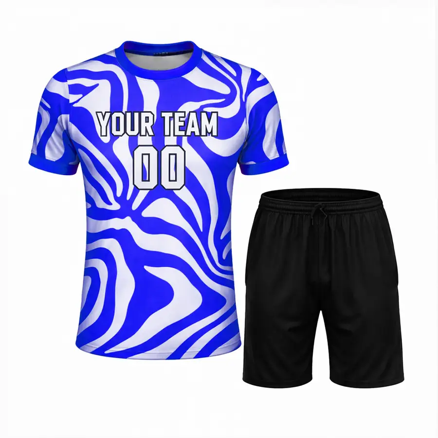Men's Team Tennis Jersey and Shorts-100% Polyester Anti-Bacterial Customizable Winter Full Sleeve Regular Fit Sports Wear — Zefal Industries product photograph 5 of 6