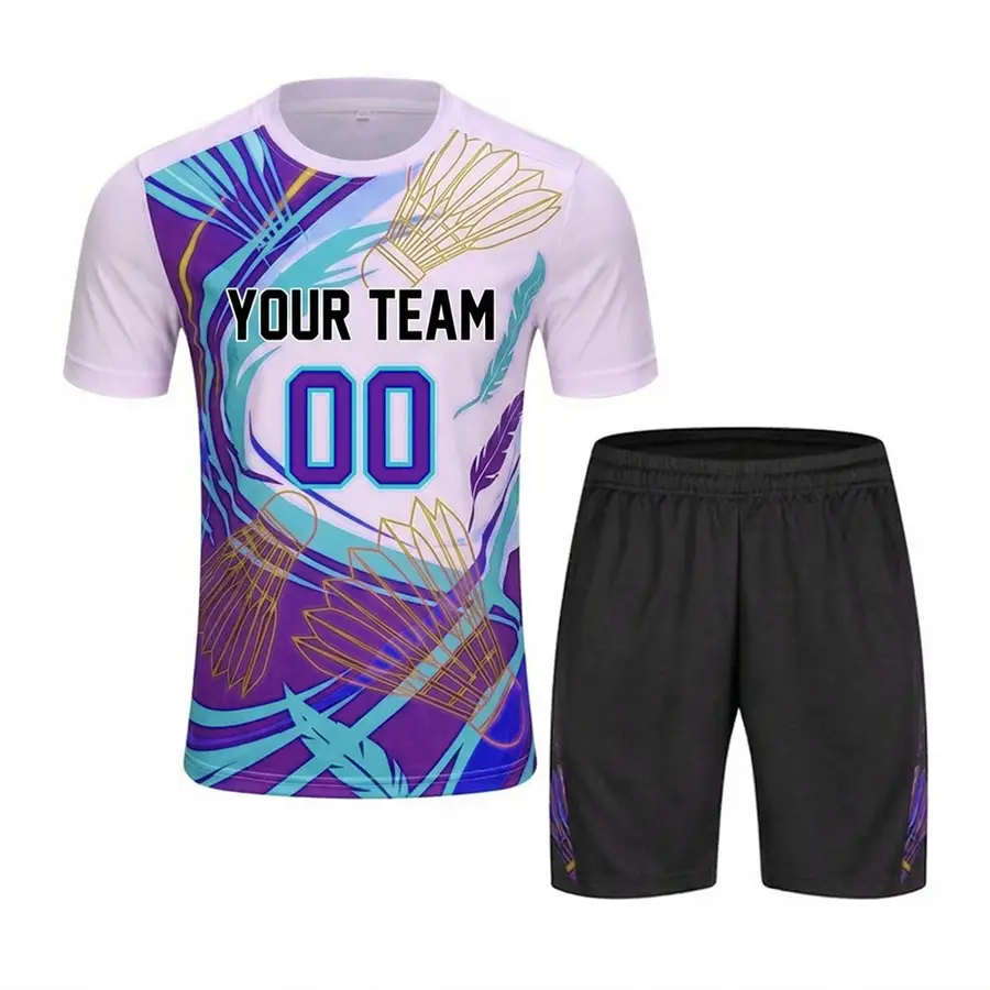 High Quality Customised Men's Anti-Bacterial 100% Polyester Winter Tennis Wear with Digital Print for Sale — Zefal Industries product photograph 2 of 6