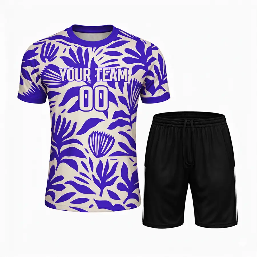 Men's Adults Tennis Jersey and Shorts Team Kit-Anti-Bacterial 100% Polyester Winter Sports Wear Customizable — Zefal Industries product photograph 4 of 6