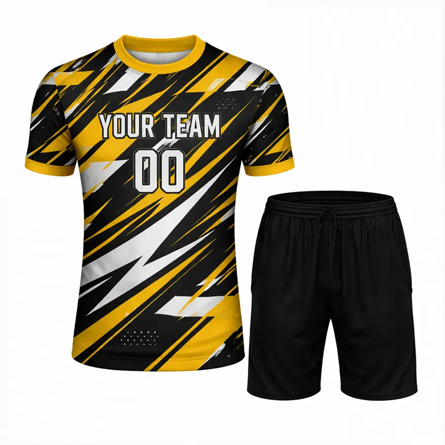Sports Custom Digital Print Breathable Anti-Bacterial 100% Polyester Winter Shirt & Shorts — Zefal Industries product photograph 2 of 6
