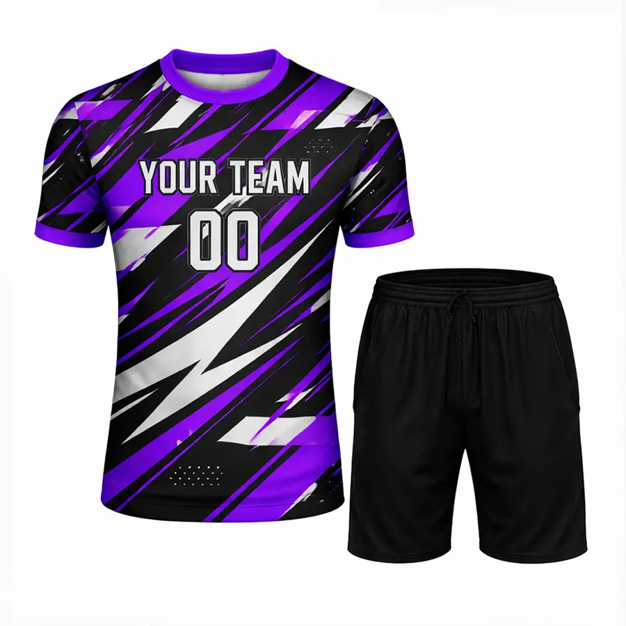 Sports Custom Digital Print Breathable Anti-Bacterial 100% Polyester Winter Shirt & Shorts — Zefal Industries product photograph 6 of 6