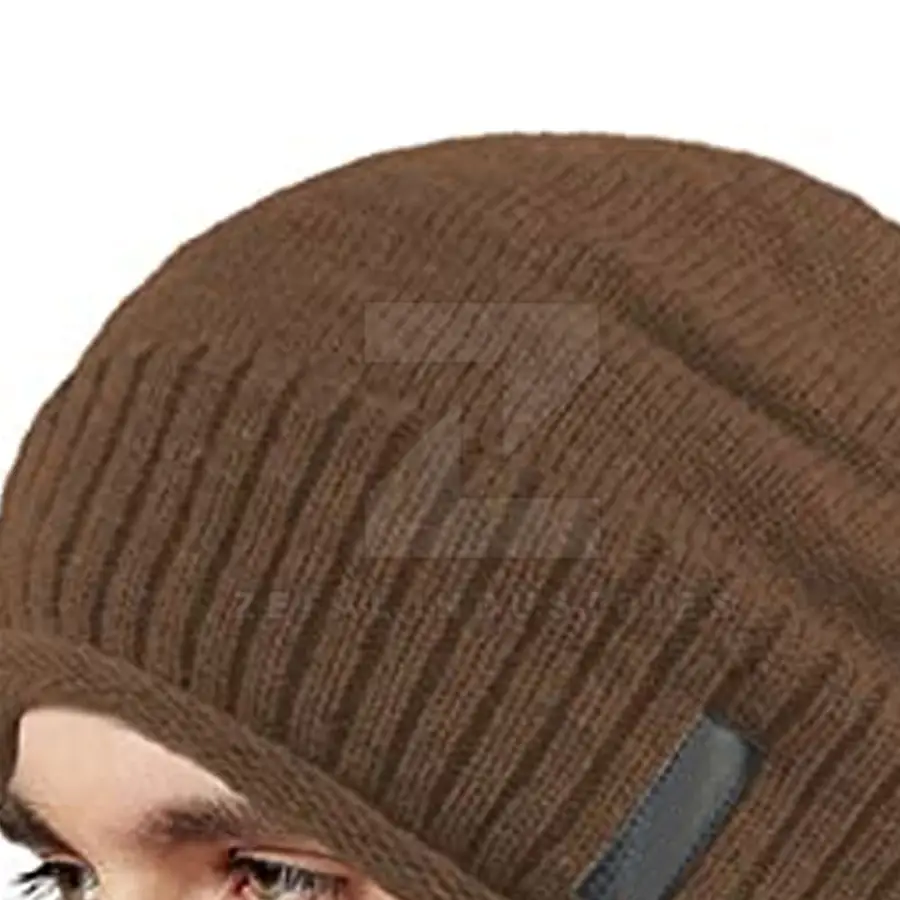 Premium Quality Latest Design Breathable & Waterproof Unisex Beanie Hats Wholesale 100% Wool & Cotton Customized — Zefal Industries product photograph 5 of 6