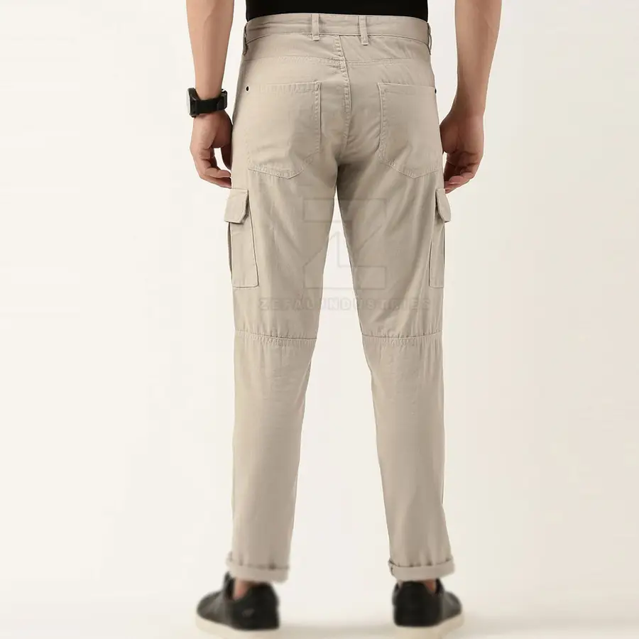 Fashionable Custom Men's Cargo Pants High Quality Comfortable Casual Straight Dark Mid Rise 100% Cotton Breathable Quick Dry — Zefal Industries product photograph 2 of 6