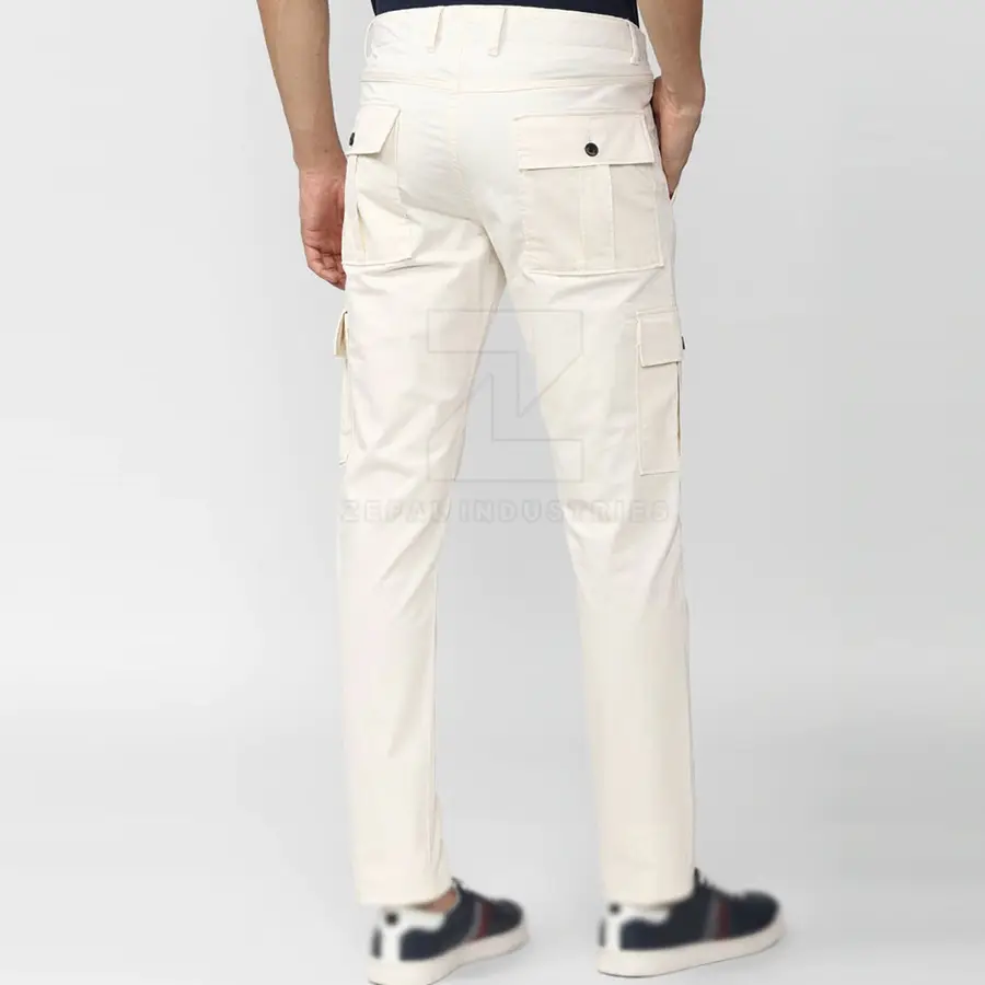 Lightweight 100% Cotton Casual Straight Dark Cargo Pants Men-Running Streetwear Style Customized Logo Eco-Friendly Quick Dry — Zefal Industries product photograph 2 of 6