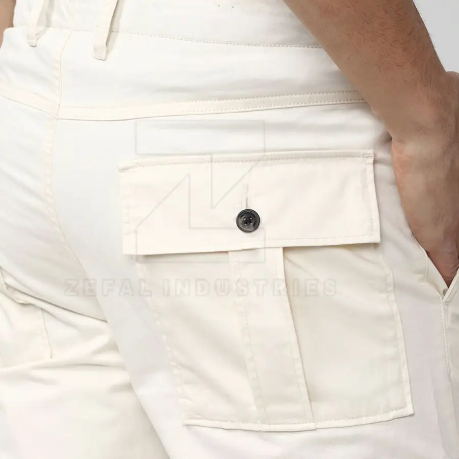 Lightweight 100% Cotton Casual Straight Dark Cargo Pants Men-Running Streetwear Style Customized Logo Eco-Friendly Quick Dry — Zefal Industries product photograph 6 of 6