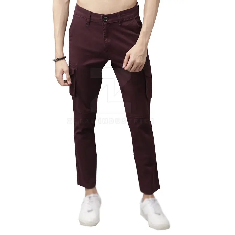 Custom Made Men's Casual Dark Wash Mid Lightweight Straight Cargo Pants Customized Logo Breathable Eco-Friendly Quick Dry 100% — Zefal Industries product photograph 1 of 6