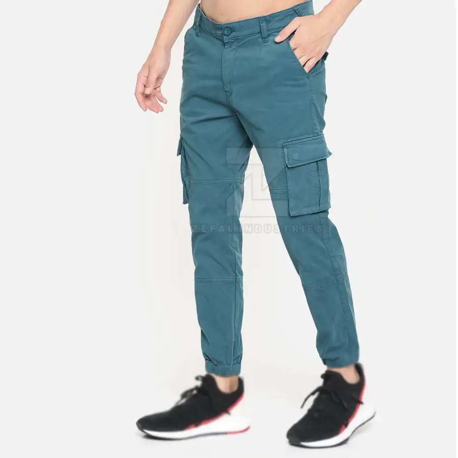 Custom Size Lightweight Casual Men's Cargo Pants 100% Cotton Breathable Quick Dry Outdoor Workout Pants — Zefal Industries product photograph 3 of 6