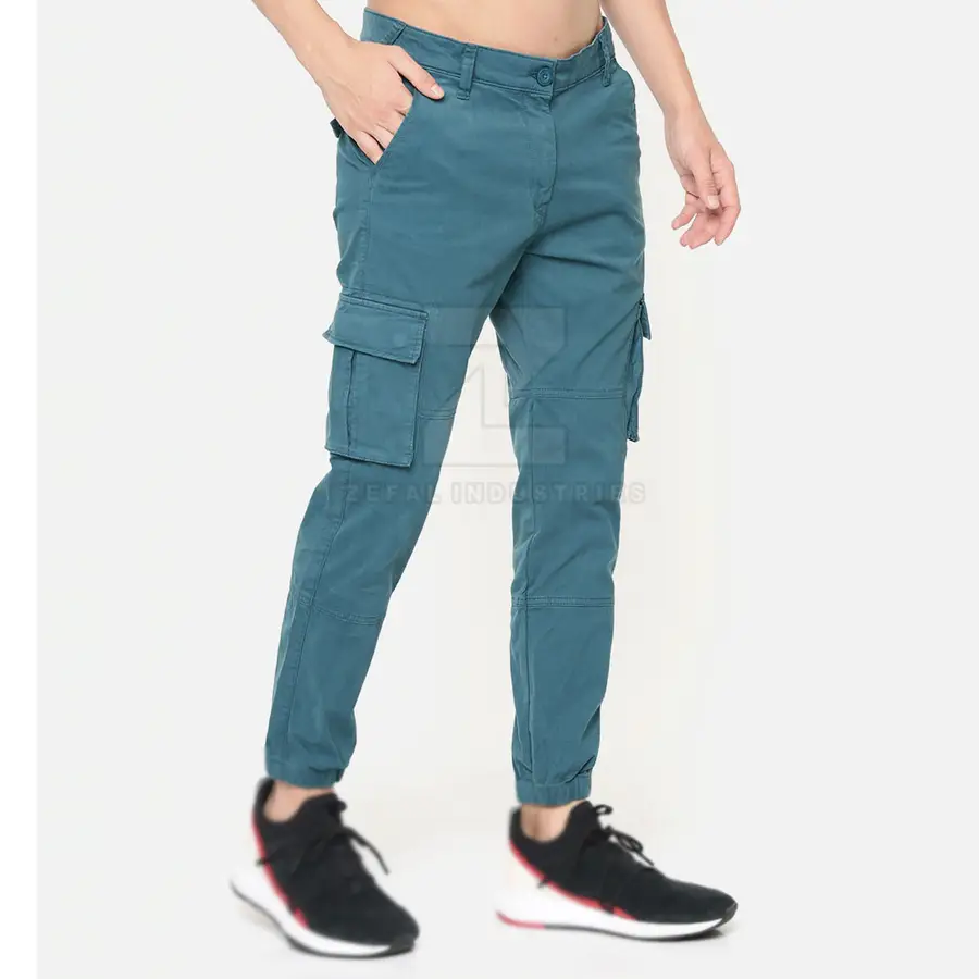 Custom Size Lightweight Casual Men's Cargo Pants 100% Cotton Breathable Quick Dry Outdoor Workout Pants — Zefal Industries product photograph 4 of 6