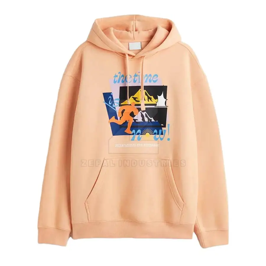 High Quality DTG/DTF Printed 100% Cotton Fleece Solid Winter Hoodies for Men with Custom OEM Service — Zefal Industries product photograph 1 of 6