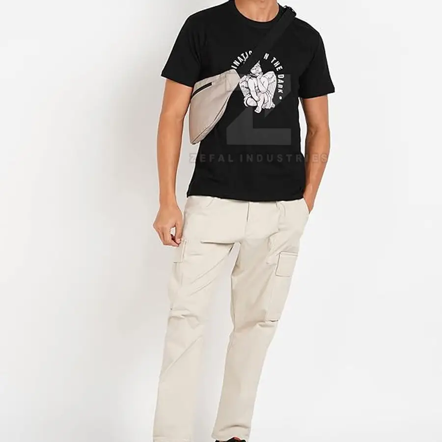 Custom Made DTF/DTG 100% Cotton Eco-Friendly Quick Dry Men's Solid Color Short Sleeve Regular Fit Premium Quality T-Shirts — Zefal Industries product photograph 4 of 6
