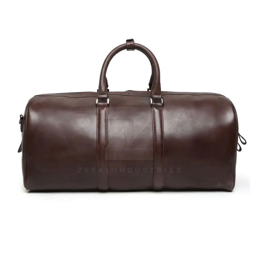 New Customized Logo Casual Leather Eco-Friendly Zipper Duffle Bags Lightweight High Quality Large Capacity Travel — Zefal Industries product photograph 3 of 6