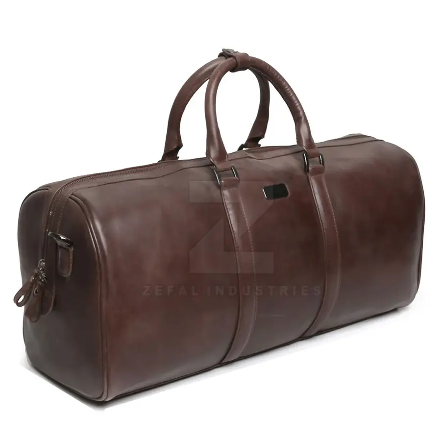 New Customized Logo Casual Leather Eco-Friendly Zipper Duffle Bags Lightweight High Quality Large Capacity Travel — Zefal Industries product photograph 5 of 6