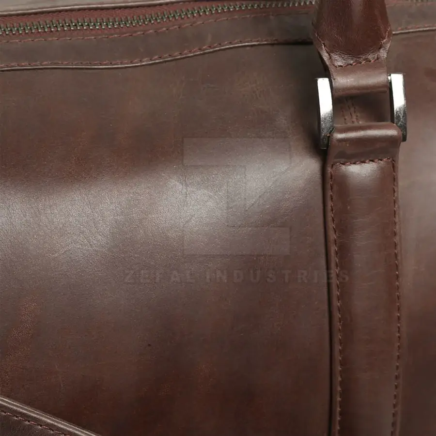 New Customized Logo Casual Leather Eco-Friendly Zipper Duffle Bags Lightweight High Quality Large Capacity Travel — Zefal Industries product photograph 6 of 6