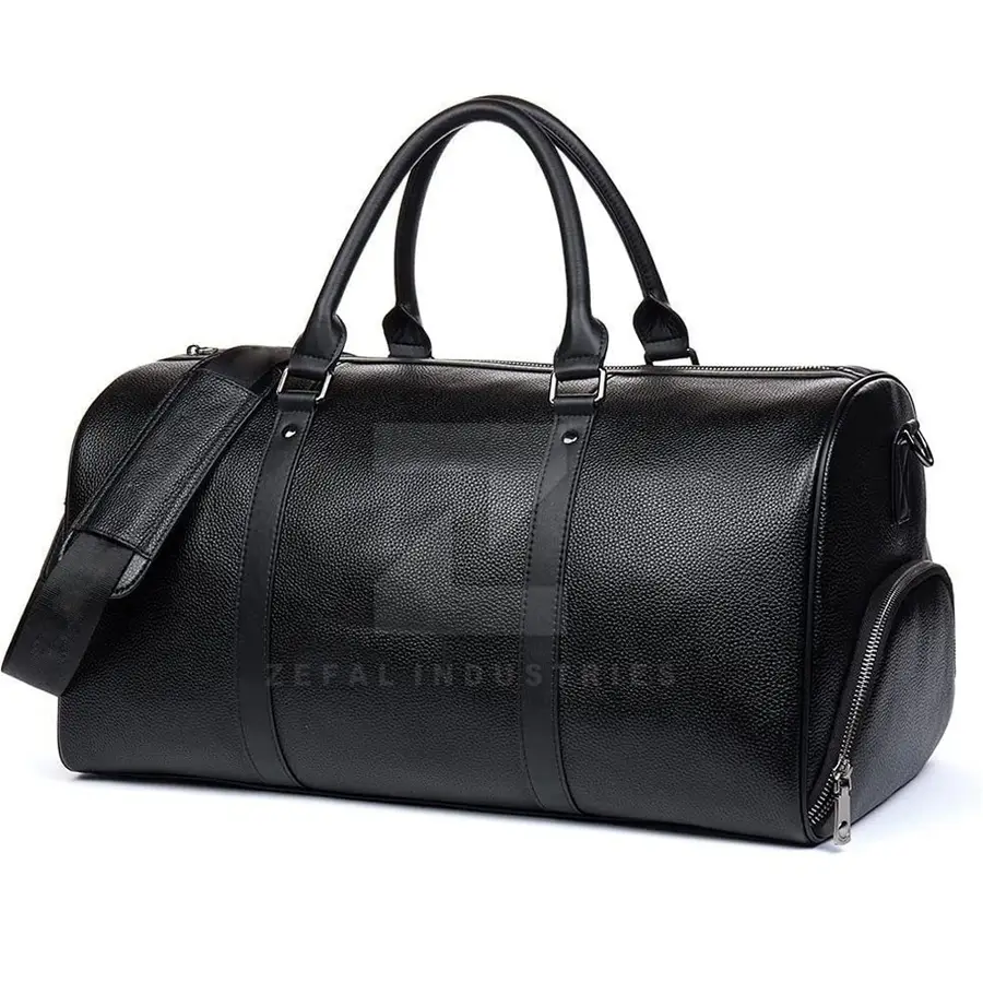 Pakistan Manufacturer 2025 High Quality Leather Lightweight Eco-Friendly Casual Travel Duffle Bags Zipper Closure OEM Service — Zefal Industries product photograph 2 of 6
