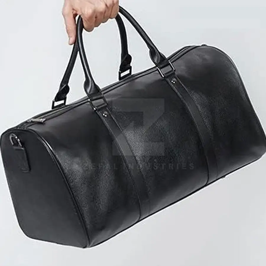 Pakistan Manufacturer 2025 High Quality Leather Lightweight Eco-Friendly Casual Travel Duffle Bags Zipper Closure OEM Service — Zefal Industries product photograph 3 of 6