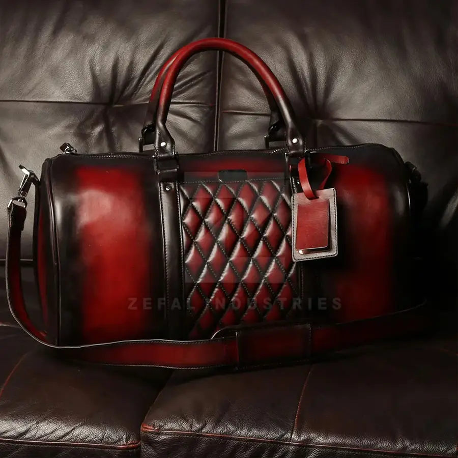 Factory Cheap Price Eco-Friendly Lightweight Leather Casual Duffle Travel Bags Zipper Closure Customized Colors Logo High — Zefal Industries product photograph 5 of 6