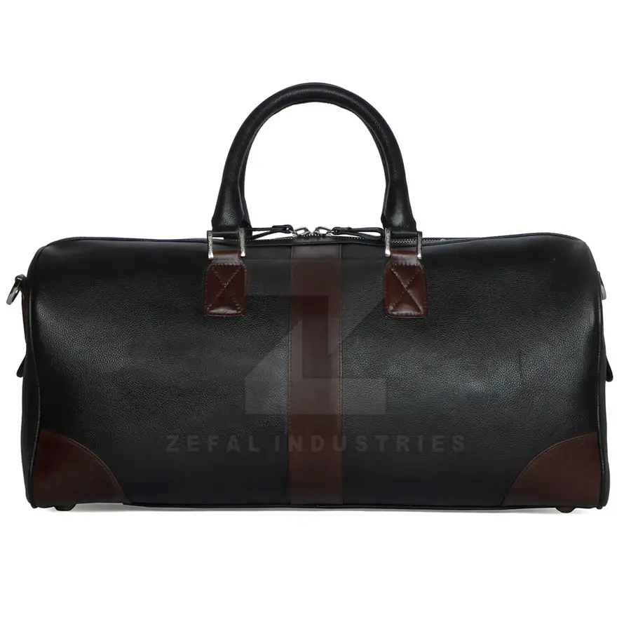 High Quality Casual Leather Duffle Bag with Zipper Closure Lightweight Custom Design for Gym & Travel — real Zefal Industries product photograph