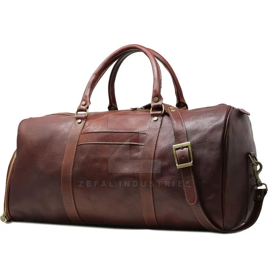 Customized Eco-Friendly Casual Lightweight Foldable Waterproof Leather Duffel Bags Zipper Closure for Outdoor Travel Low Price — Zefal Industries product photograph 3 of 6