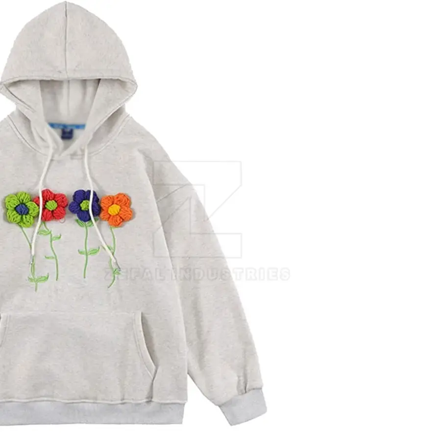 Fashion Clothing Customized Solid Winter Embroidery Hoodies with Long Sleeves Fleece Fabric Custom Colors & Logo — Zefal Industries product photograph 3 of 6