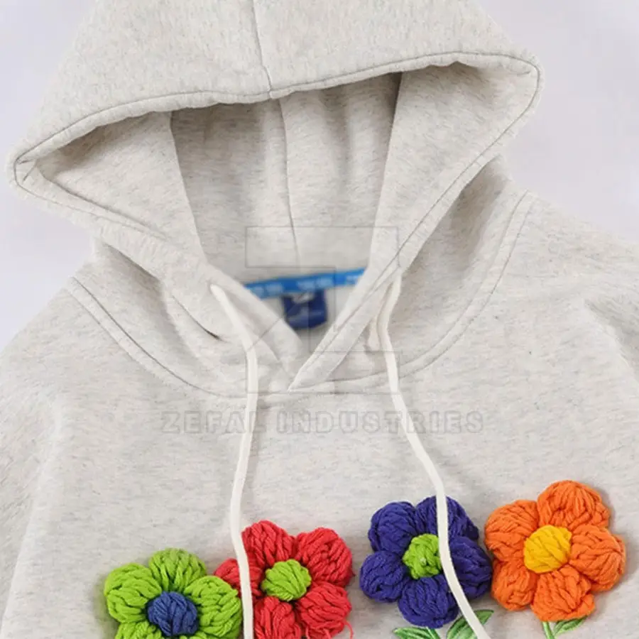 Fashion Clothing Customized Solid Winter Embroidery Hoodies with Long Sleeves Fleece Fabric Custom Colors & Logo — Zefal Industries product photograph 4 of 6