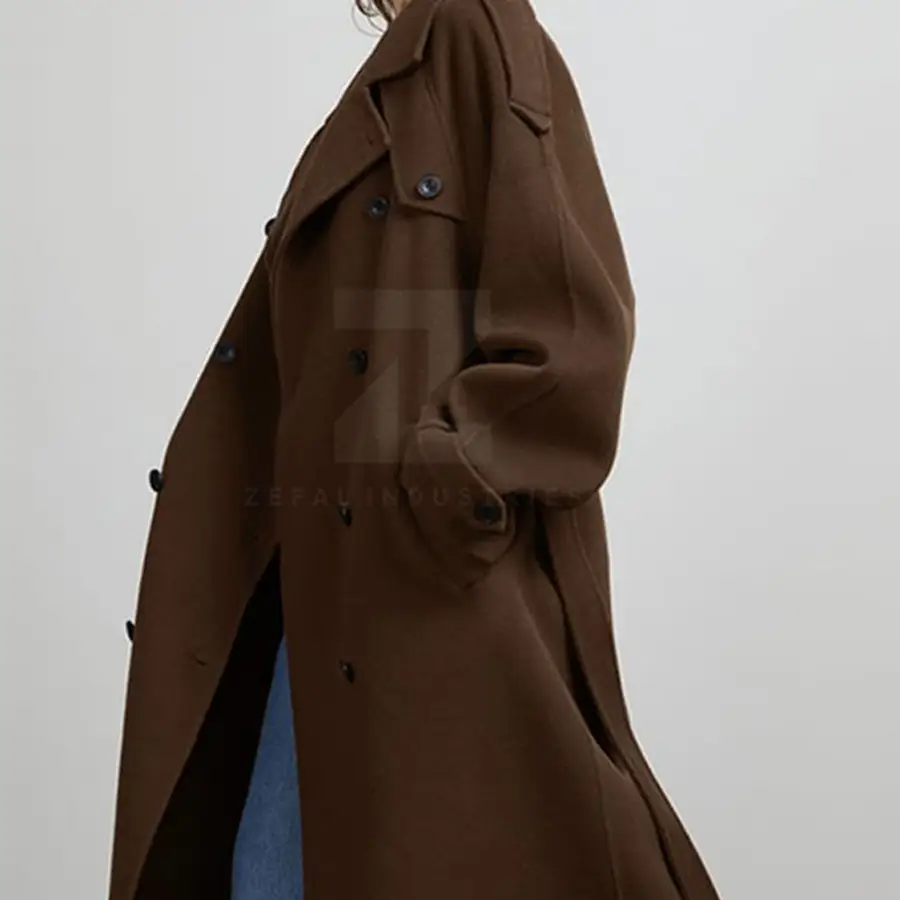 Breathable Eco-Friendly Winter Casual Women's Long Sleeve Overcoat 100% Cotton Pakistan Made Customized Size OEM Service High — Zefal Industries product photograph 3 of 6