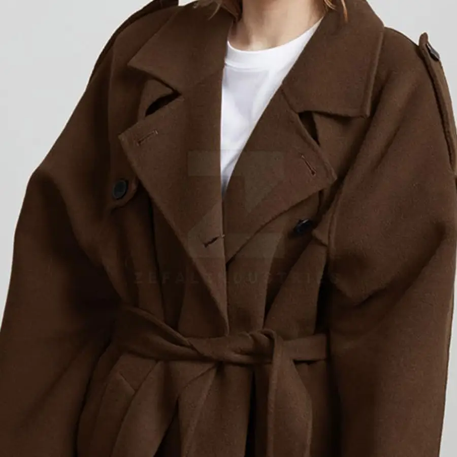 Breathable Eco-Friendly Winter Casual Women's Long Sleeve Overcoat 100% Cotton Pakistan Made Customized Size OEM Service High — Zefal Industries product photograph 5 of 6