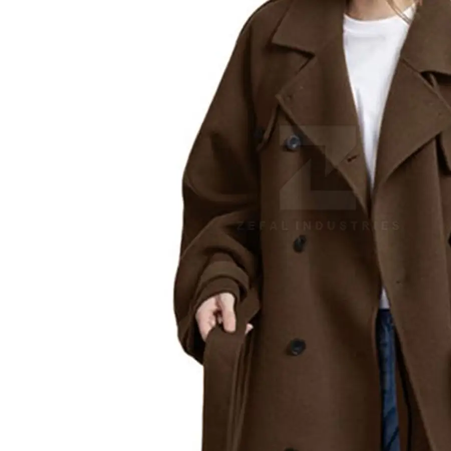 Breathable Eco-Friendly Winter Casual Women's Long Sleeve Overcoat 100% Cotton Pakistan Made Customized Size OEM Service High — Zefal Industries product photograph 6 of 6