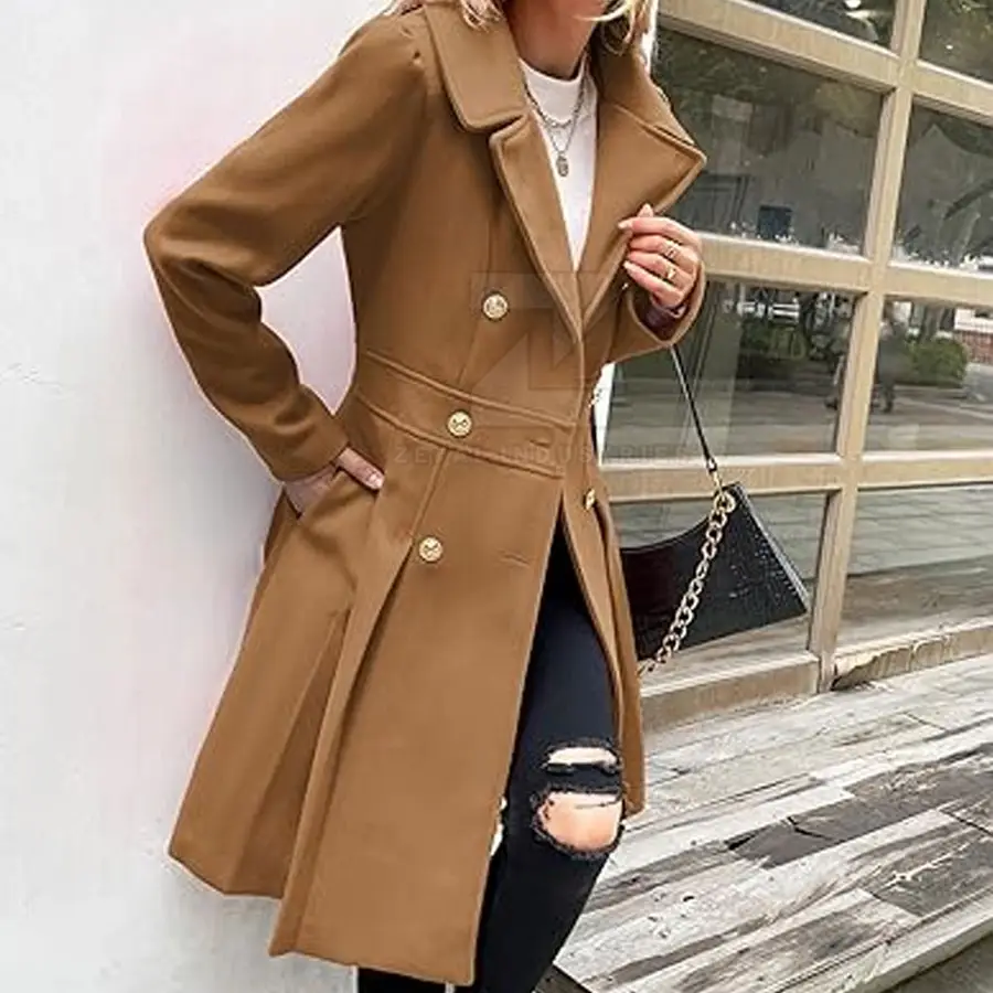 Most Popular Custom Women Casual Winter Long Coat Pakistan Made 100% Cotton Breathable Eco-Friendly High Quality Polyester — Zefal Industries product photograph 4 of 6