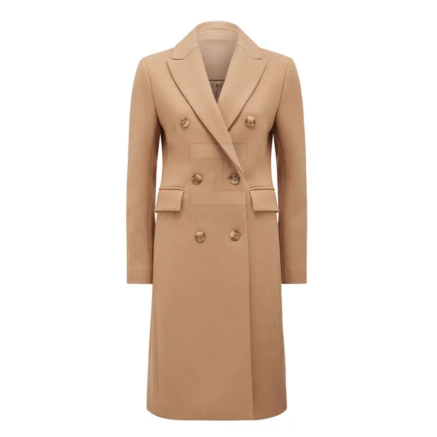 Elegant Long Women's Fashion Coat Warm 100% Cotton Breathable Eco-Friendly High Quality Outerwear Belt Winter Casual Polyester — real Zefal Industries product photograph