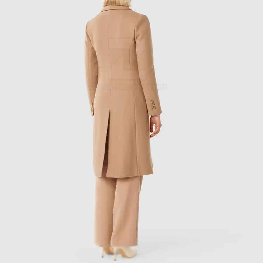 Elegant Long Women's Fashion Coat Warm 100% Cotton Breathable Eco-Friendly High Quality Outerwear Belt Winter Casual Polyester — Zefal Industries product photograph 3 of 6