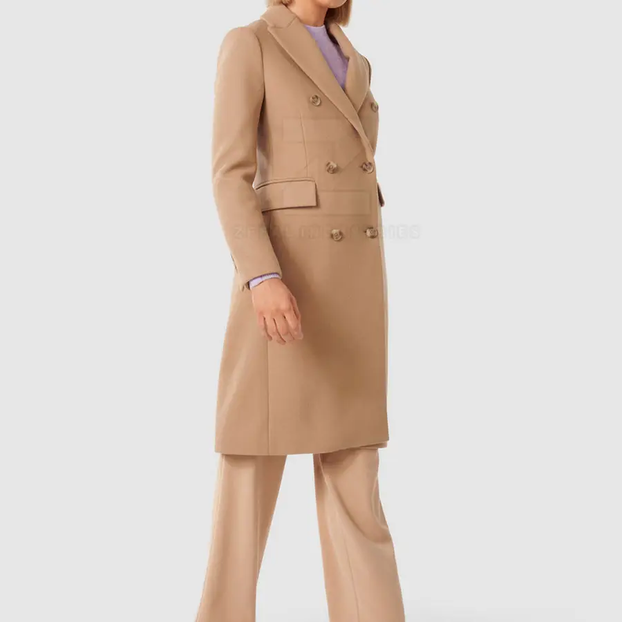 Elegant Long Women's Fashion Coat Warm 100% Cotton Breathable Eco-Friendly High Quality Outerwear Belt Winter Casual Polyester — Zefal Industries product photograph 4 of 6