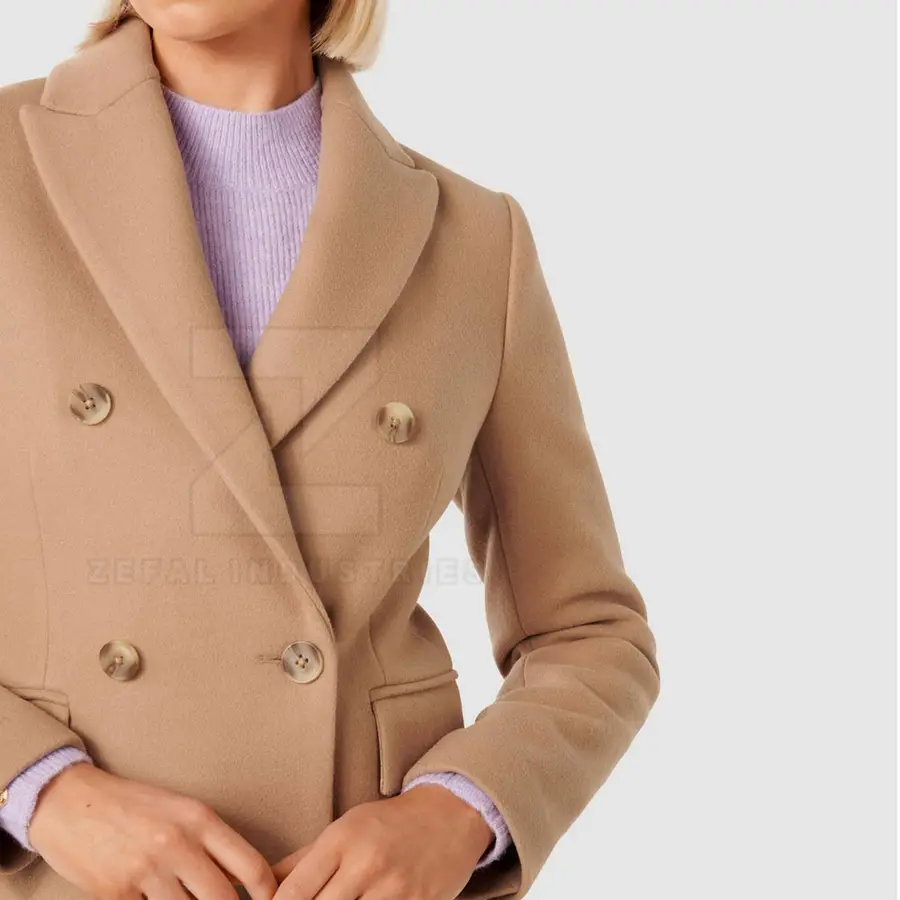 Elegant Long Women's Fashion Coat Warm 100% Cotton Breathable Eco-Friendly High Quality Outerwear Belt Winter Casual Polyester — Zefal Industries product photograph 6 of 6
